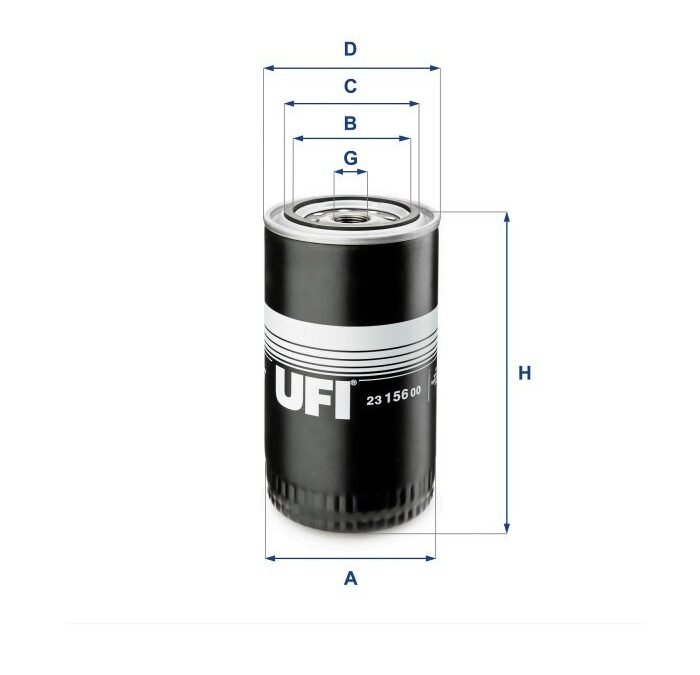 FILTRO OLEO MOTOR UFI PARA JCB TH 520 MT PERKINS 4236