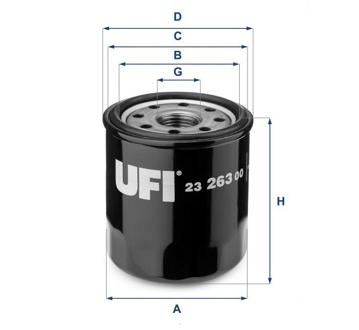 FILTRO OLEO MOTOR UFI PARA COROLLA MT 1.8 1992/.. 23.263.00