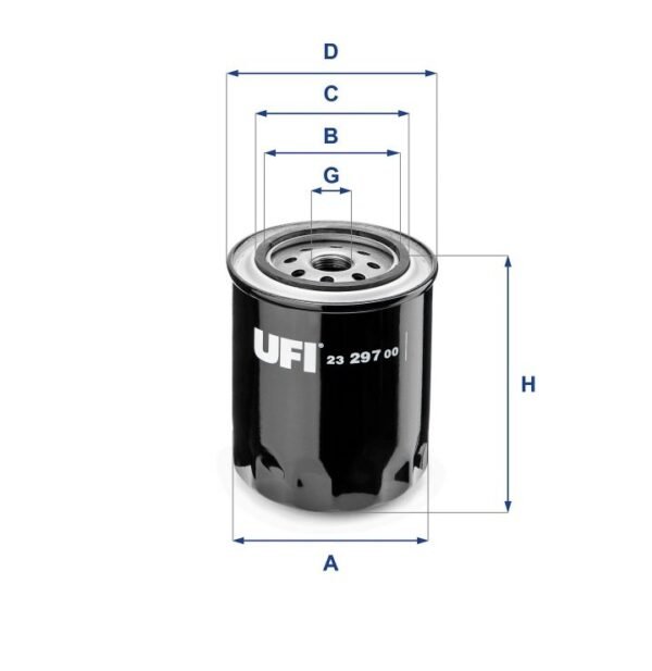 FILTRO OLEO MOTOR UFI PARA DISCOVERY MT 2.5 1989 ATE 1991