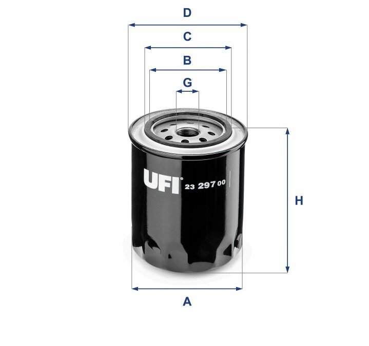 FILTRO OLEO MOTOR UFI PARA DISCOVERY MT 2.5 1989 ATE 1991