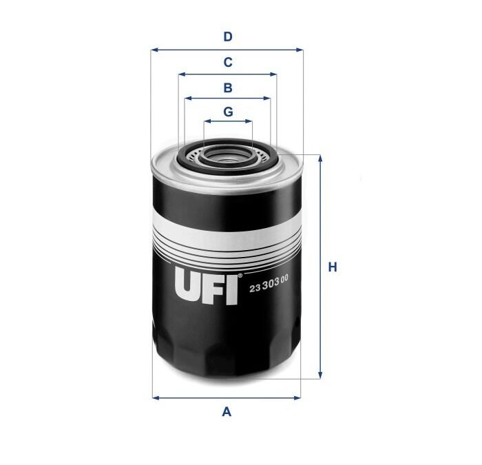 FILTRO OLEO MOTOR UFI PARA DUCATO MT 2.5 D 1994 ATE 2002