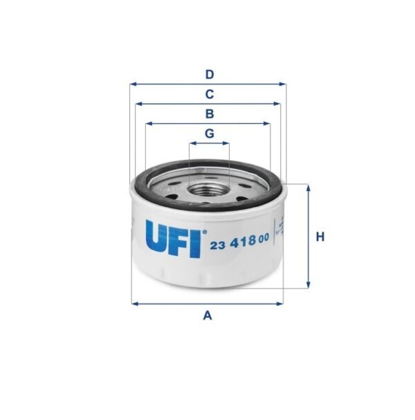 FILTRO OLEO MOTOR UFI PARA CAPTUR MT 2.0 16V 2016/..