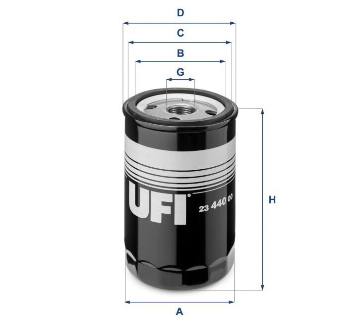 FILTRO OLEO MOTOR UFI PARA FIESTA MT 1.6 16V 2001 A 2008
