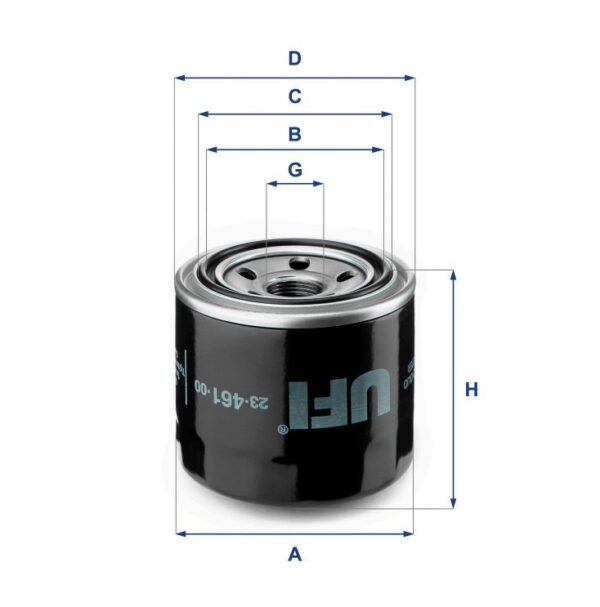 FILTRO OLEO MOTOR UFI PARA I30 MT 1.6 16V 2007 ATE 2012