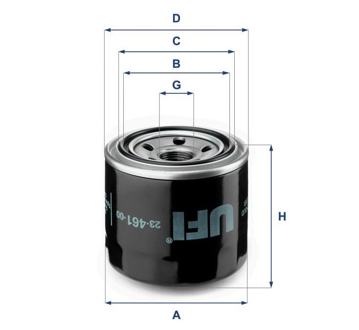 FILTRO OLEO MOTOR UFI PARA I30 MT 1.6 16V 2007 ATE 2012