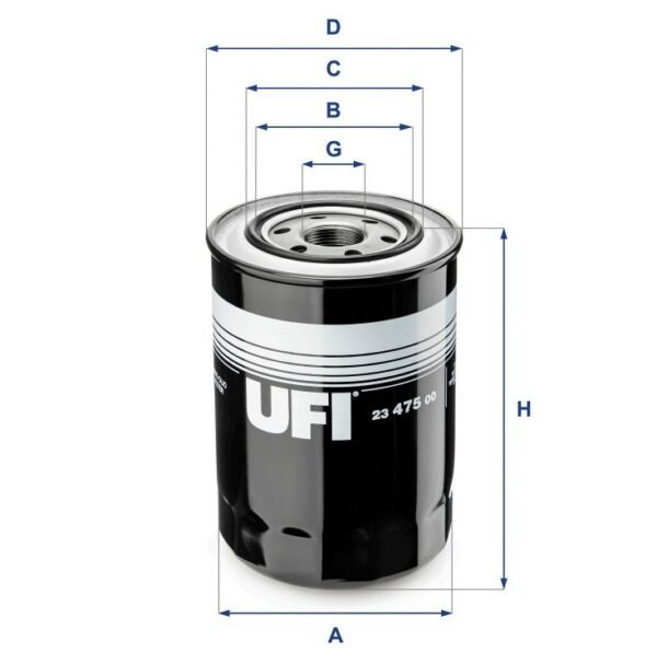 FILTRO OLEO MOTOR UFI PARA PAJERO MT 2.8 TDI 1993/..(4M40)
