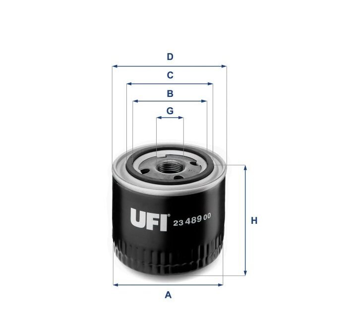 FILTRO OLEO MOTOR UFI PARA IVE DAILY 35S14 MT F1C 2014/..