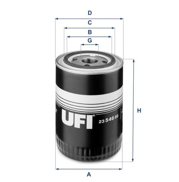 FILTRO OLEO MOTOR UFI PARA IVE ECO ECODAILY 35S14 2009/..