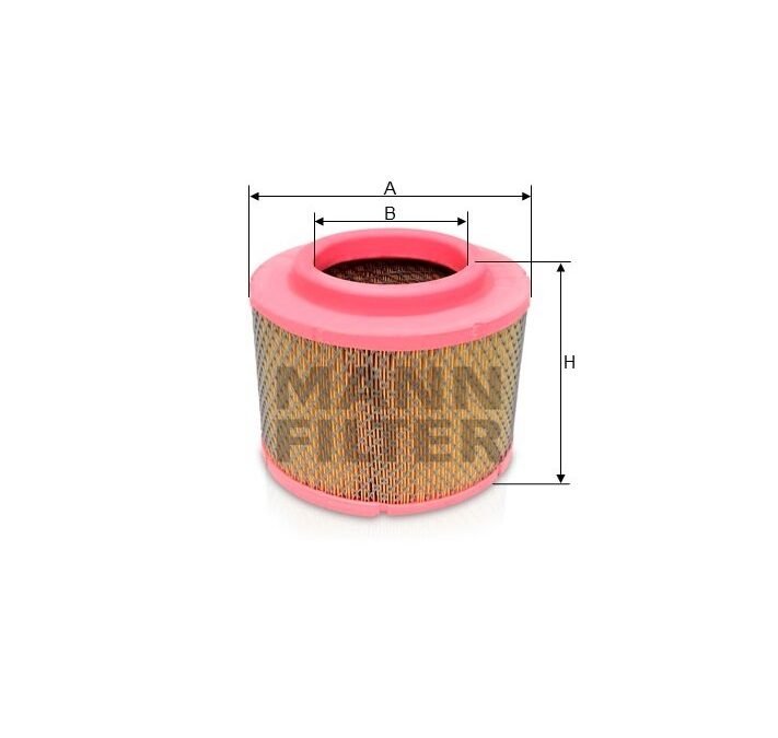 FILTRO DE AR MOTOR MANN PARA HILUX MT 3.0 16V 2005 ATE 2011