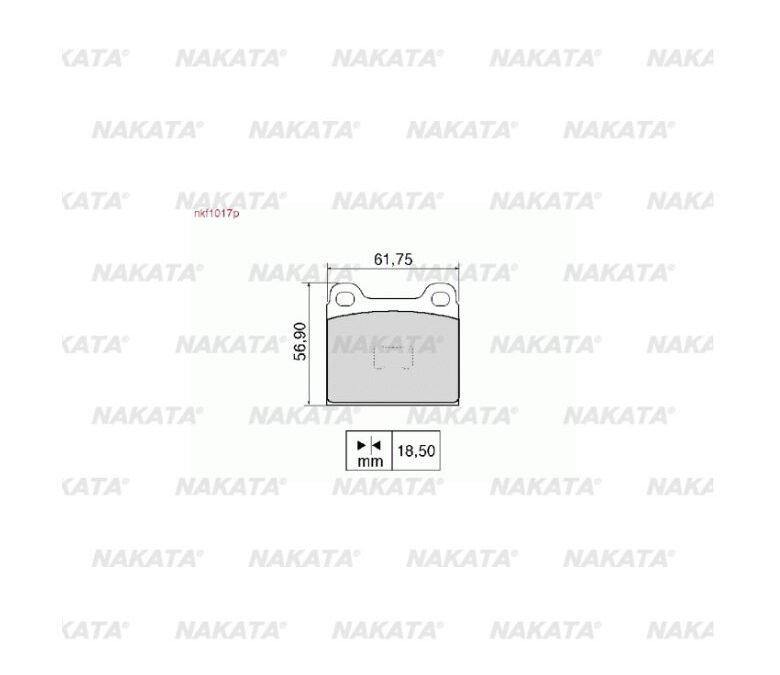 PASTILHA FREIO DIANTEIRA PARA VW GOL 1983 A 1993 NKF1017P