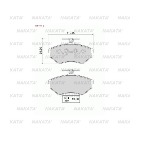 PASTILHA FREIO DIANTEIRA PARA VW GOLF 1994 ATE 1995 NKF1111P