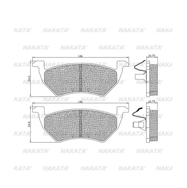 PASTILHA FREIO DIANTEIRA PARA VW UP 2014 ATE 2020 NKF1367P