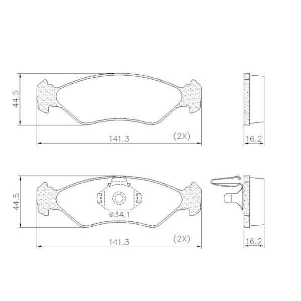 PASTILHA FREIO DIANTEIRO PARA FORD FIESTA CLASS 1999 A 2006