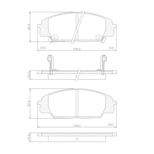 PASTILHA FREIO DIANTEIRO PARA HONDA CIVIC SI 2007 A 2011