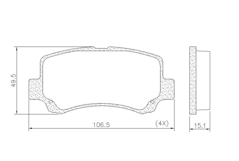 PASTILHA FREIO DIANTEIRO PARA CHERY FACE 2010 A 2015 PD1330