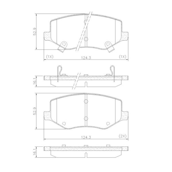 PASTILHA FREIO DIANTEIRA PARA JAC T40 2017 A 2020 PD2234