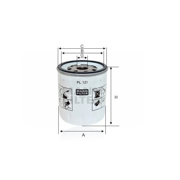 FILTRO DE COMBUSTIVEL MANN PARA VOL TRUCKS FH 500 PL121