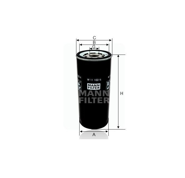 FILTRO OLEO MOTOR MANN PARA VOL TRUCKS FM 12-340 MT D12D