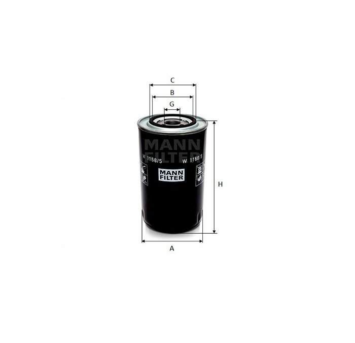 FILTRO OLEO MOTOR MANN PARA MB 1938 LS MT OM-457 LA 1998/..
