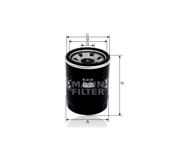 FILTRO OLEO MOTOR MANN PARA HONDA HRV II MT 1.5 16V 2019/..