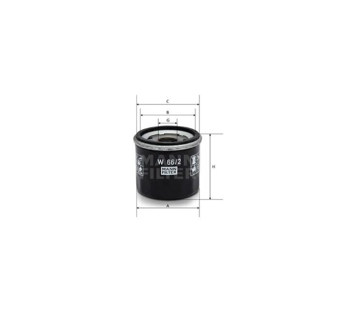 FILTRO OLEO MOTOR MANN PARA RENAULT KWID MT 1.0 12V 2017/..