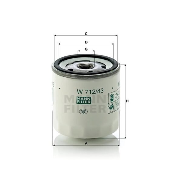 FILTRO OLEO MOTOR MANN PARA ECOSPORT MT 2.0 16V 2009 A 2012