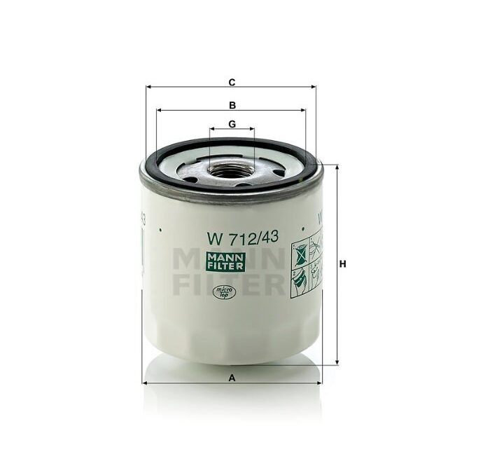 FILTRO OLEO MOTOR MANN PARA ECOSPORT MT 2.0 16V 2009 A 2012