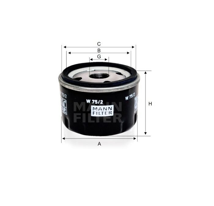FILTRO OLEO MOTOR MANN PARA CAPTUR MT 2.0 16V 2017/.. W75/2
