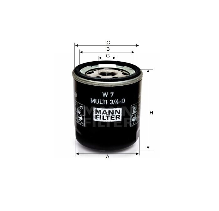 FILTRO OLEO MOTOR MANN PARA GOL MT 1.6 8V FLEX 2008/..