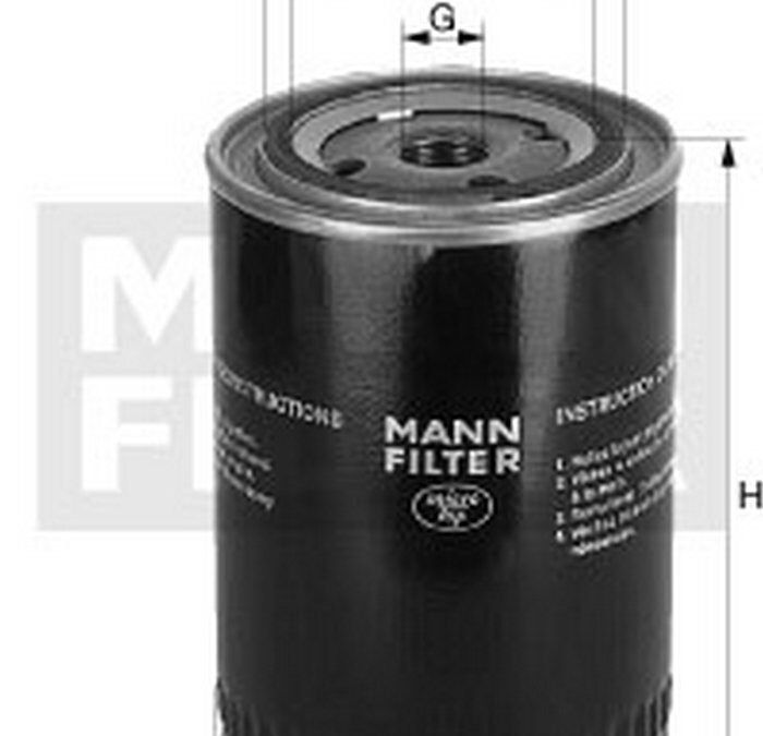 FILTRO OLEO MOTOR MANN PARA HR MT 2.5 16V 2014/.. W9020