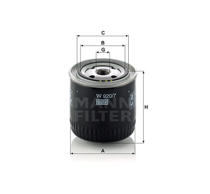FILTRO OLEO MOTOR MANN PARA SC R124 MT DSC12-02 1997/..