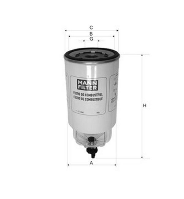 FILTRO DE COMBUSTIVEL MANN PARA VW 13.180 MT MWM 4.12 TCE