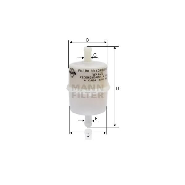 FILTRO DE COMBUSTIVEL MANN PARA FUSCA MT 1.6 1600 AR 8V