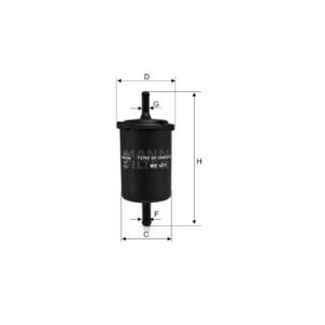 FILTRO DE COMBUSTIVEL MANN PARA S10 MT 2.2 8V 1995 A 1999