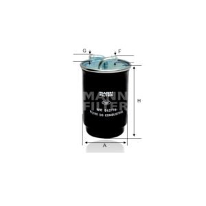 FILTRO DE COMBUSTIVEL MANN PARA S10 MT 2.8 MWM 4.07 WK842/14