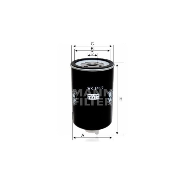 FILTRO DE COMBUSTIVEL MANN PARA CARGO 2630 MT CUMMINS 8.3