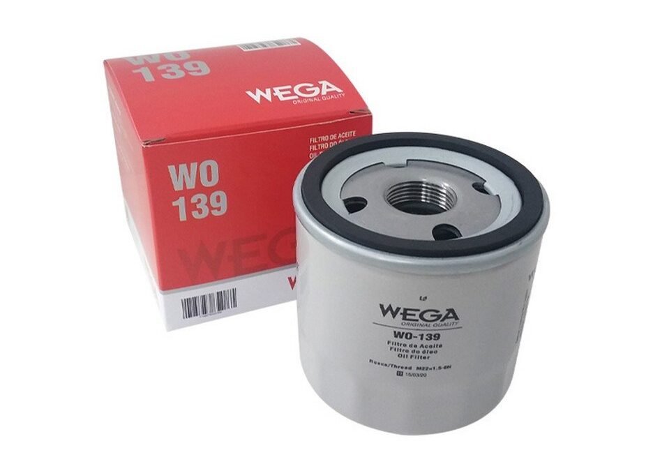 FILTRO OLEO MOTOR WEGA PARA GM ONIX MT 1.0 3 CIL FLEX 2019..