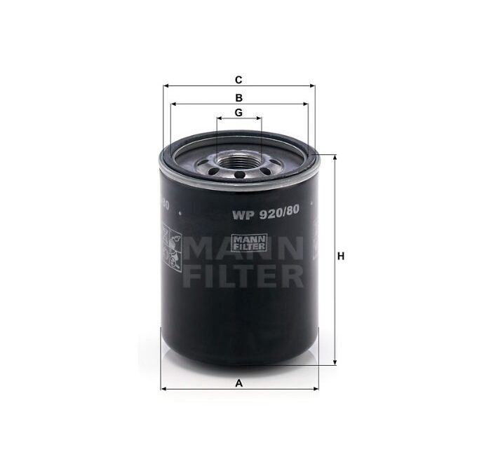 FILTRO OLEO MOTOR MANN PARA GM TRACKER MT 2.0 2001 A 2004